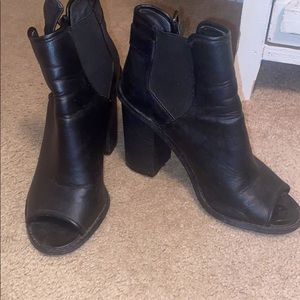 Open toe booties